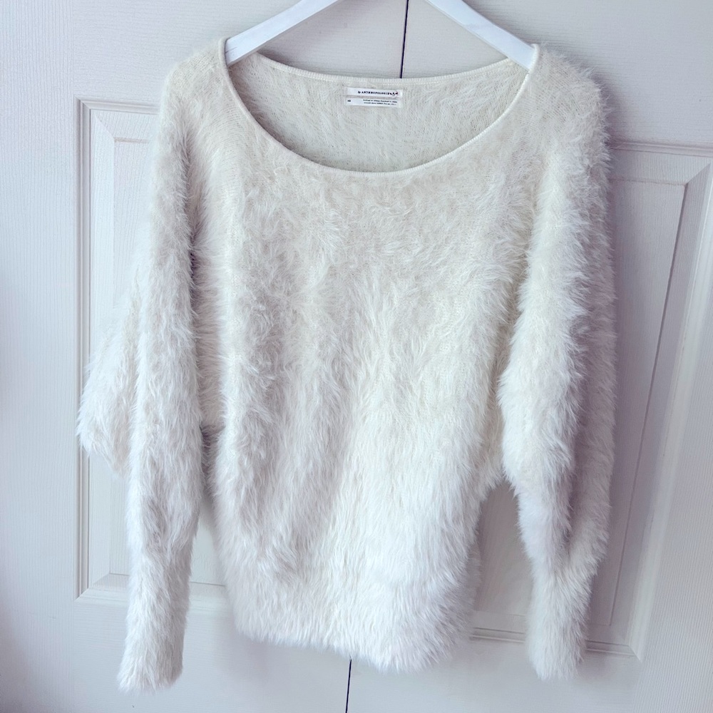 Anthropologie fuzzy sweater